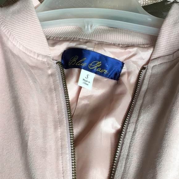 Baby Pastel Pink “Sandwashed Silk” or “Sueded Silk” Bomber Jacket - Picture 2 of 8